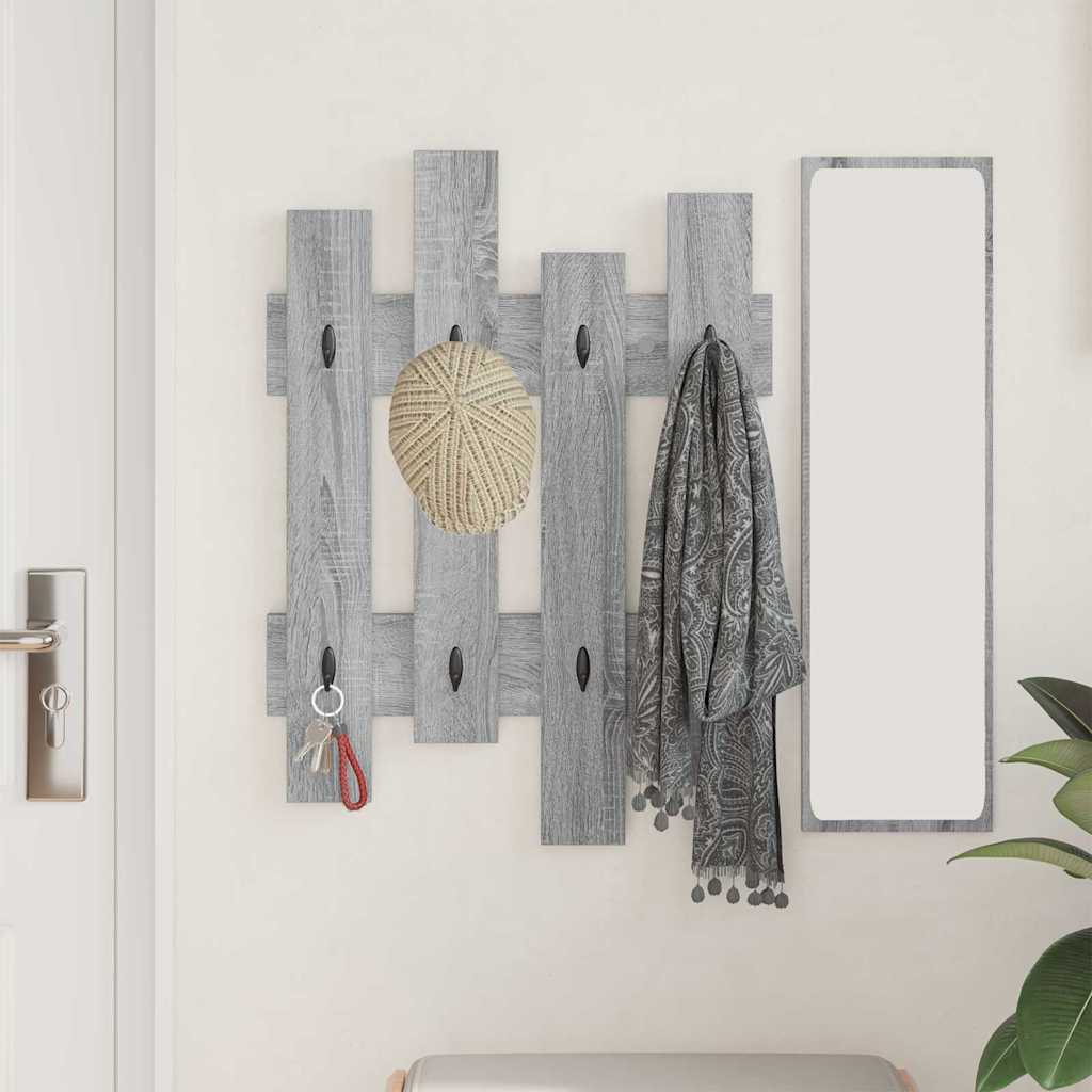 Vješalica za kapute na zidu Zidne Siva Sonoma 60 x 3 x 82 cm
