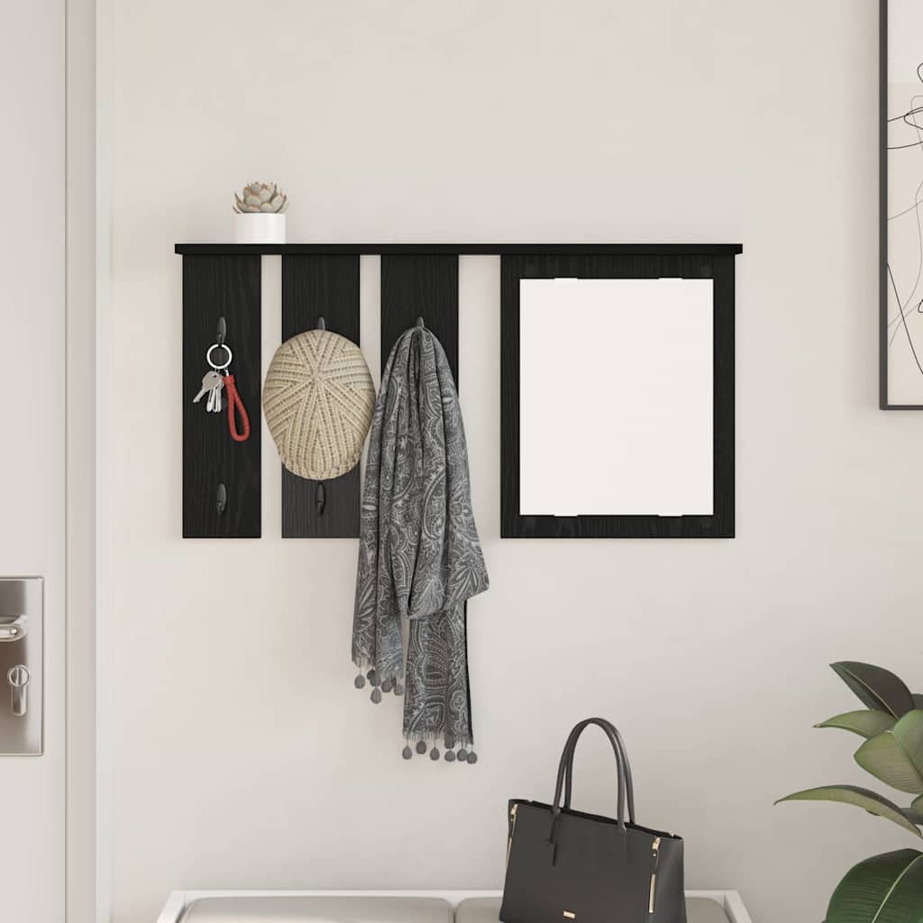 Vješalica za kapute na zidu Zidne Crni hrast 85 x 10 x 45 cm