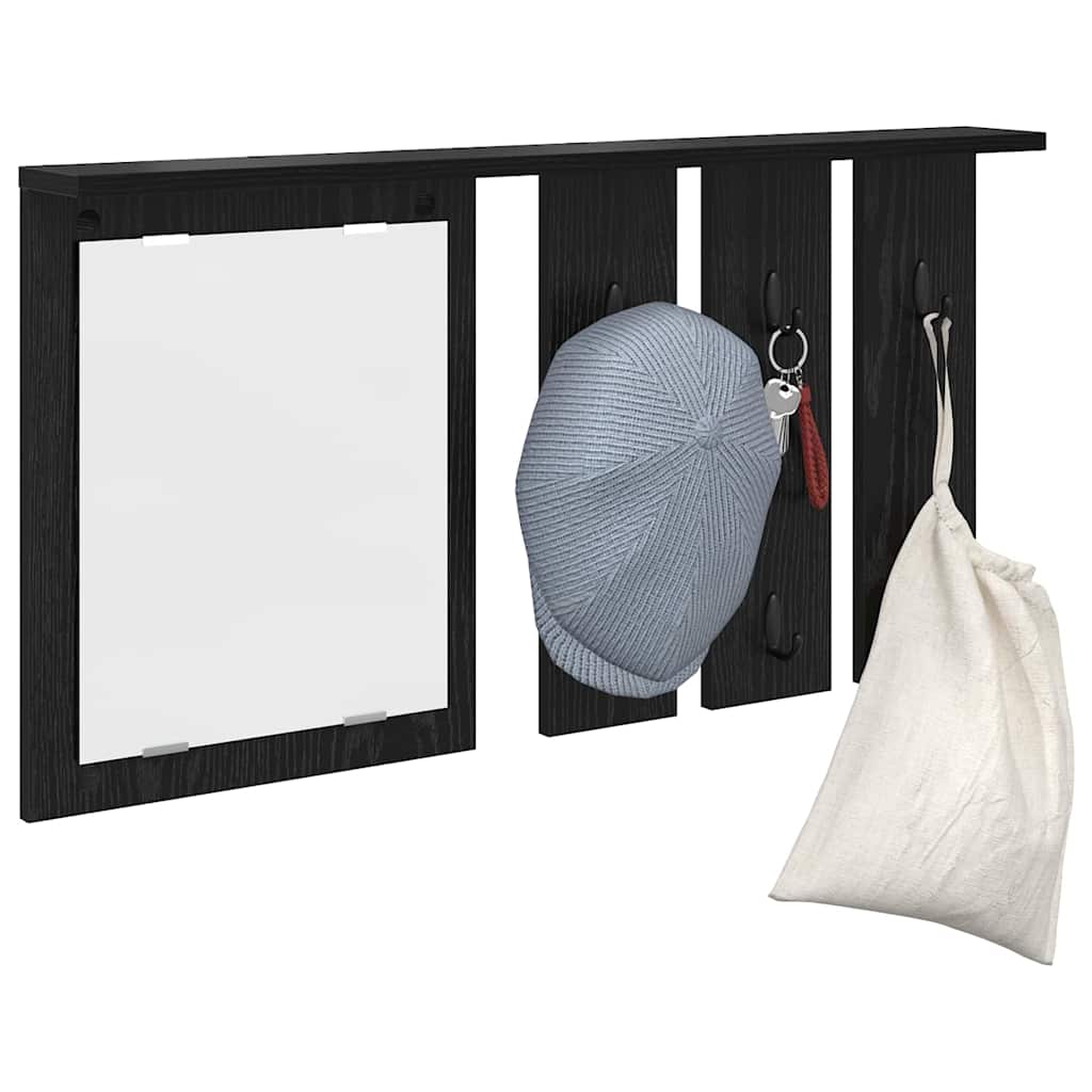 Vješalica za kapute na zidu Zidne Crni hrast 85 x 10 x 45 cm