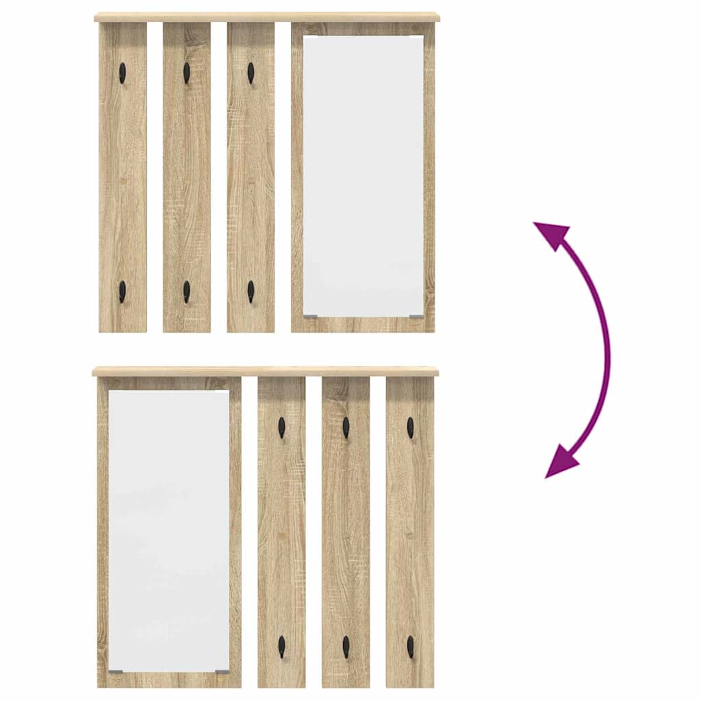 Vješalica za kapute na zidu Zidne sonoma hrast 84 x 10 x 80 cm
