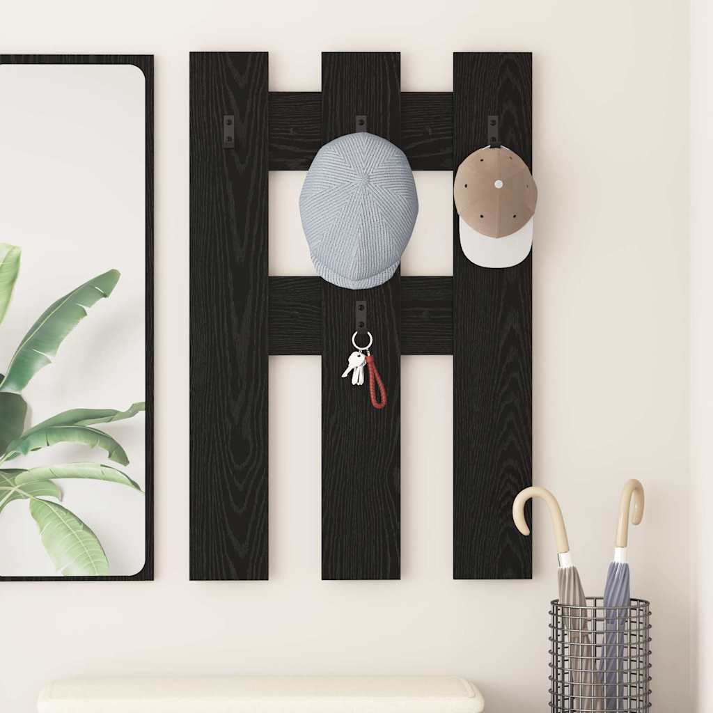Vješalica za kapute na zidu Zidne Crni hrast 65 x 3 x 100 cm