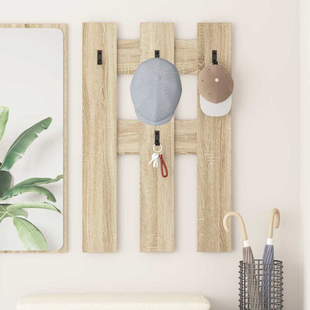 Vješalica za kapute na zidu Zidne Sonoma hrast 65 x 3 x 100 cm