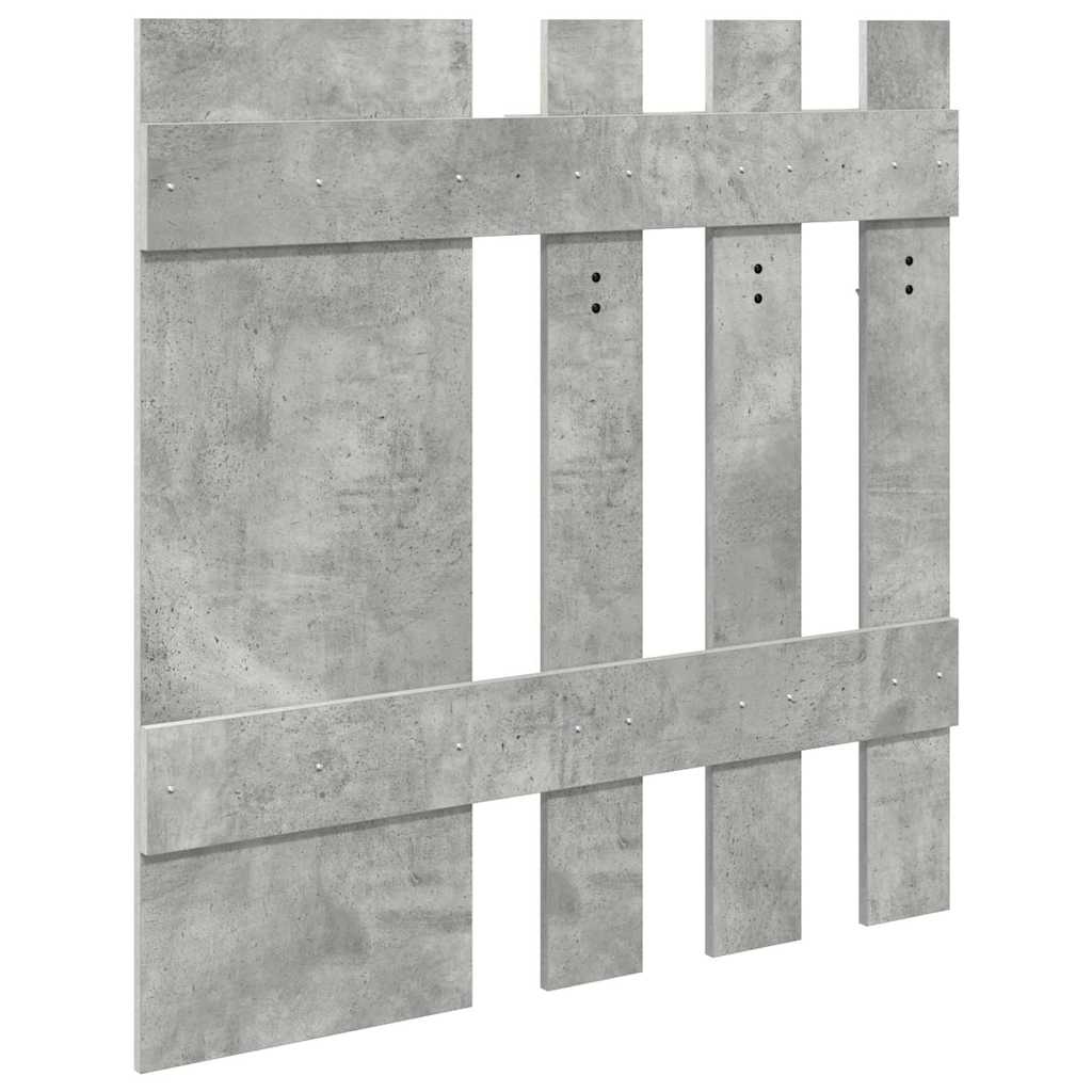 Vješalica za kapute na zidu Betonski sivi 100 x 10 x 100 cm