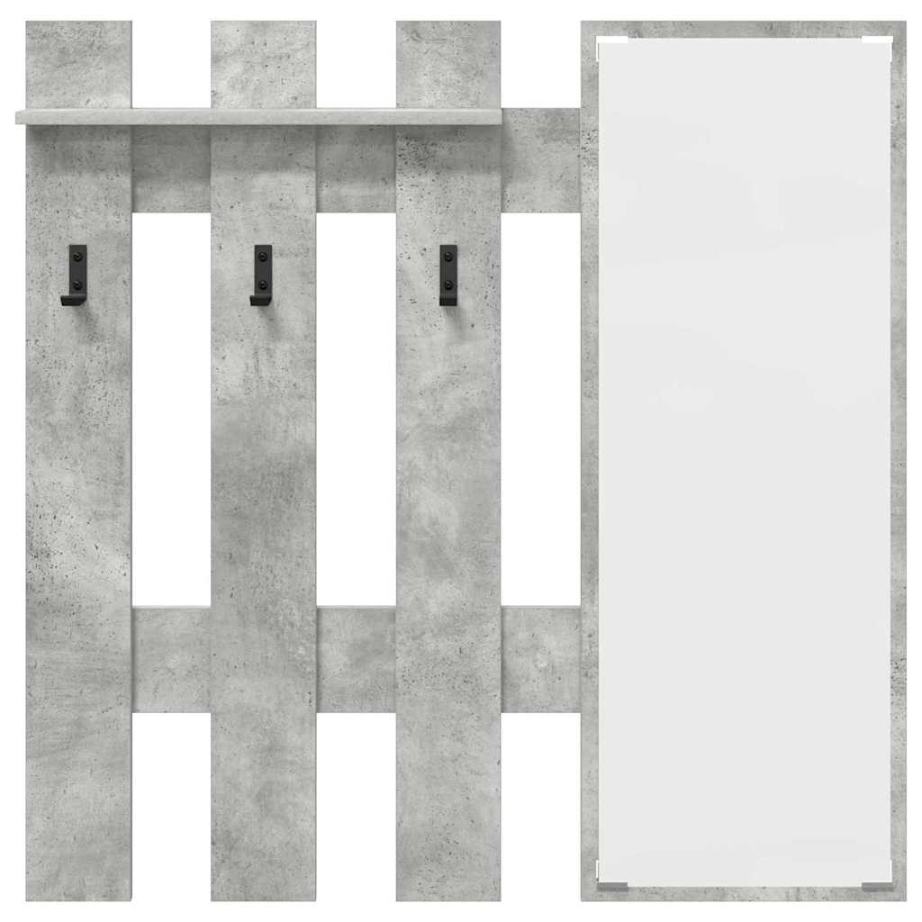Vješalica za kapute na zidu Betonski sivi 100 x 10 x 100 cm
