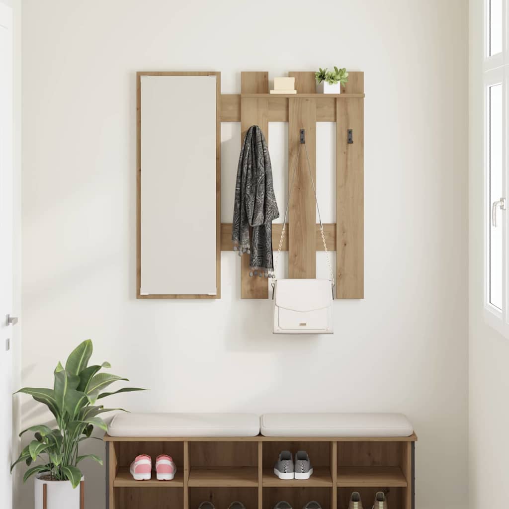 Vješalica za kapute na zidu Umjetnički hrast 100 x 10 x 100 cm