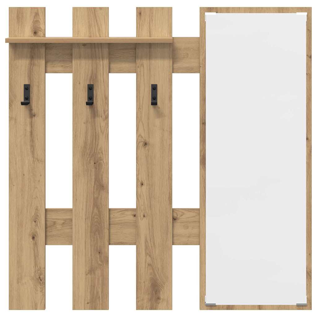 Vješalica za kapute na zidu Umjetnički hrast 100 x 10 x 100 cm