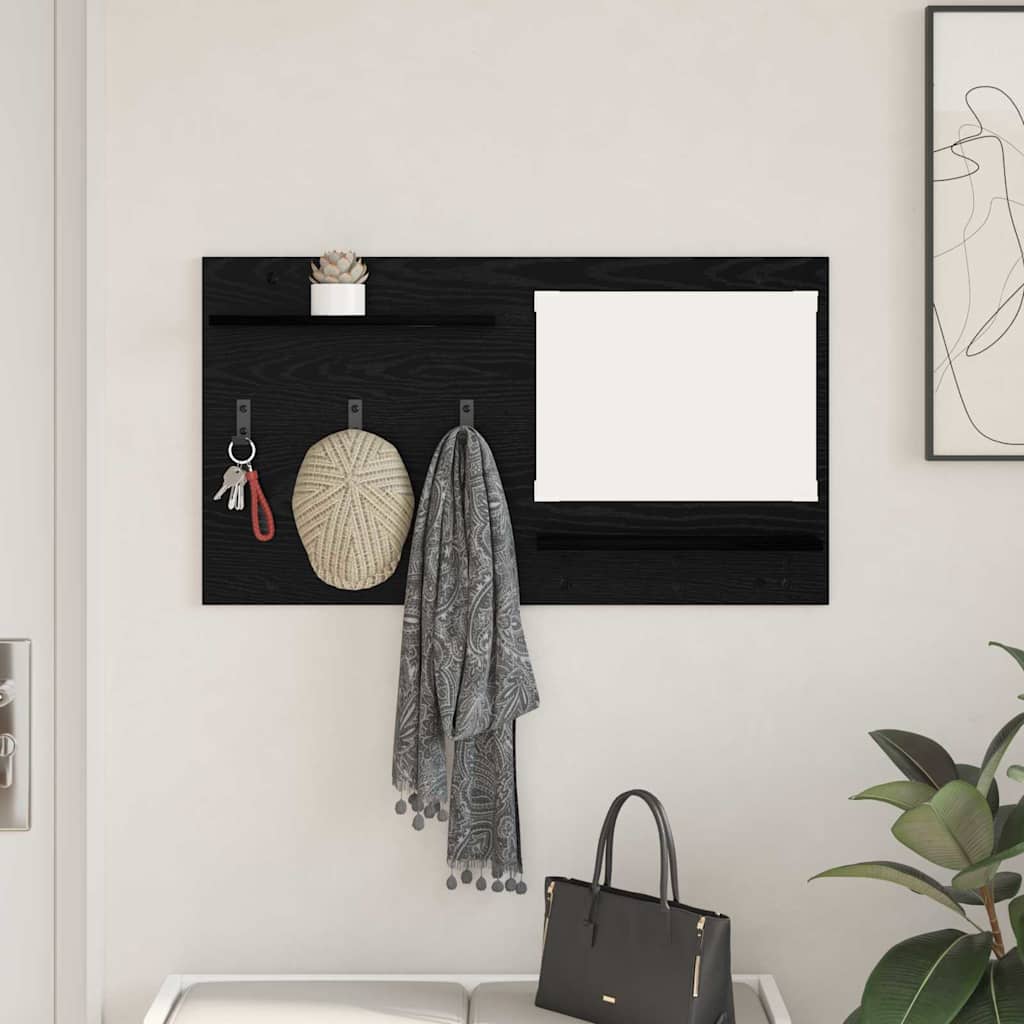 Vješalica za kapute na zidu Zidne Crni hrast 90 x 10 x 50 cm