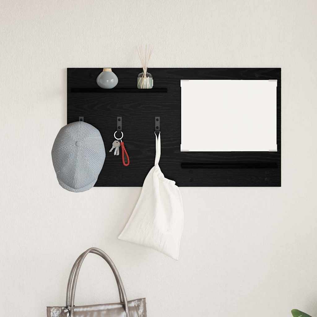 Vješalica za kapute na zidu Zidne Crni hrast 90 x 10 x 50 cm