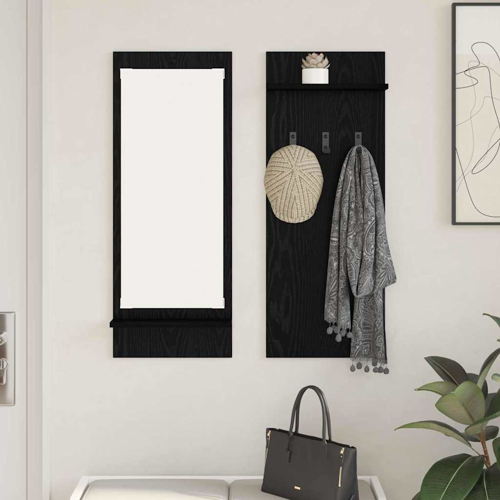 Vješalica za kapute na zidu Zidne Crni hrast 70 x 10 x 90 cm