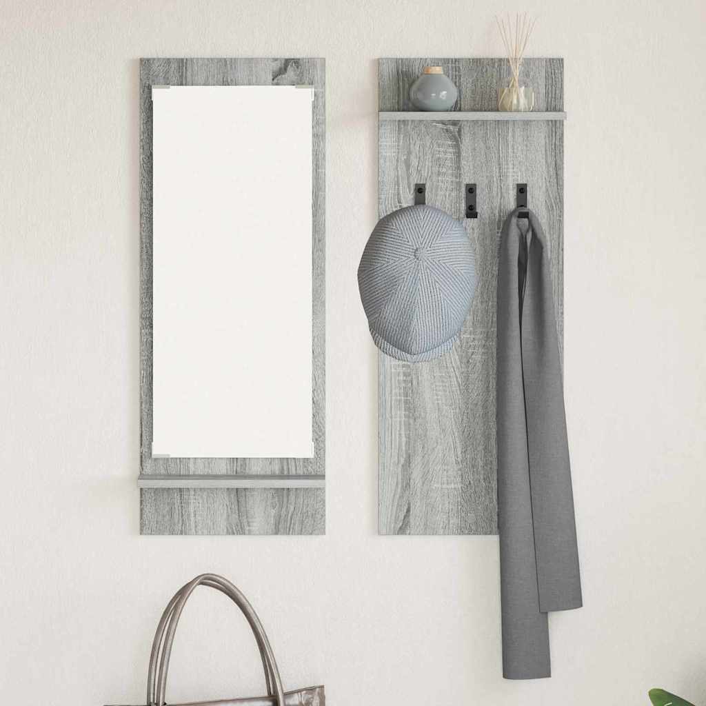 Vješalica za kapute na zidu Zidne Siva Sonoma 70 x 10 x 90 cm