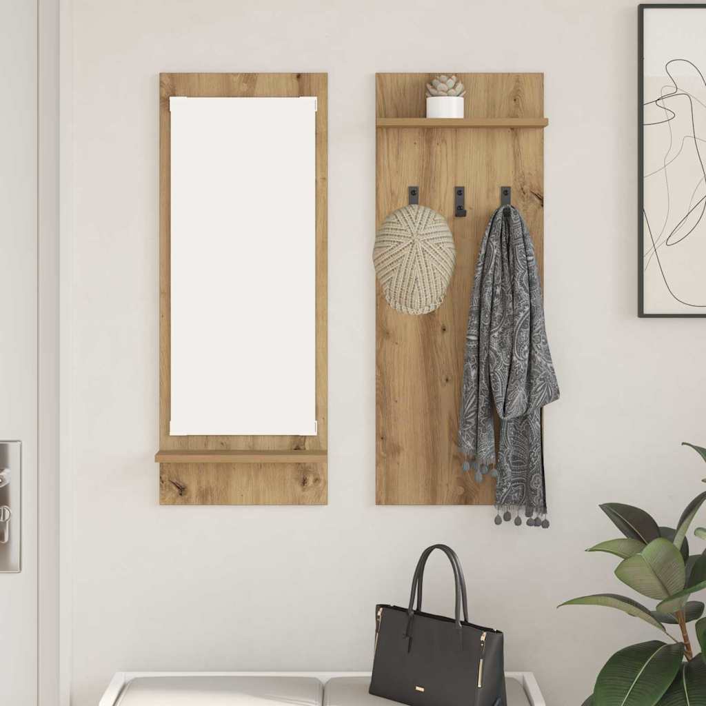 Vješalica za kapute na zidu Umjetnički hrast 70 x 10 x 90 cm