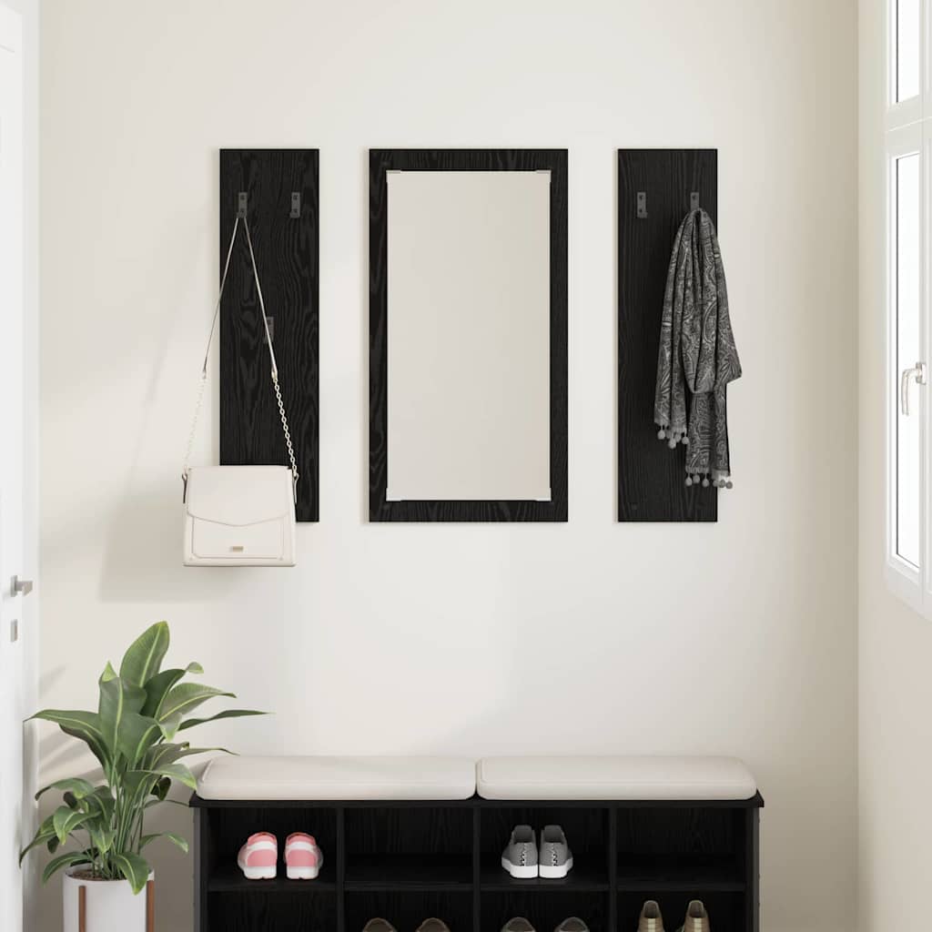 Vješalica za kapute na zidu Zidne Crni hrast 96 x 1,5 x 90 cm
