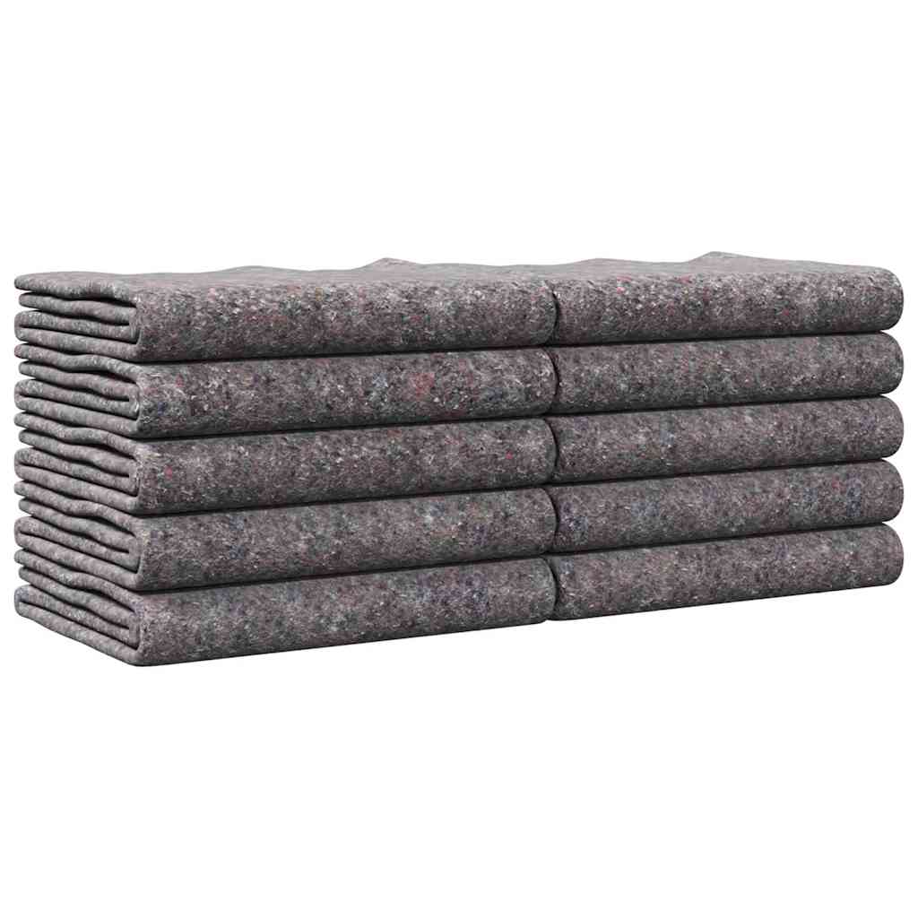 Pokrivači za selidbu 10 pcs Siva 150 x 200 cm tkanina
