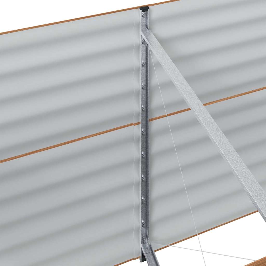 Povišena gredica Smeđa 320 x 80 x 81 cm Čelik