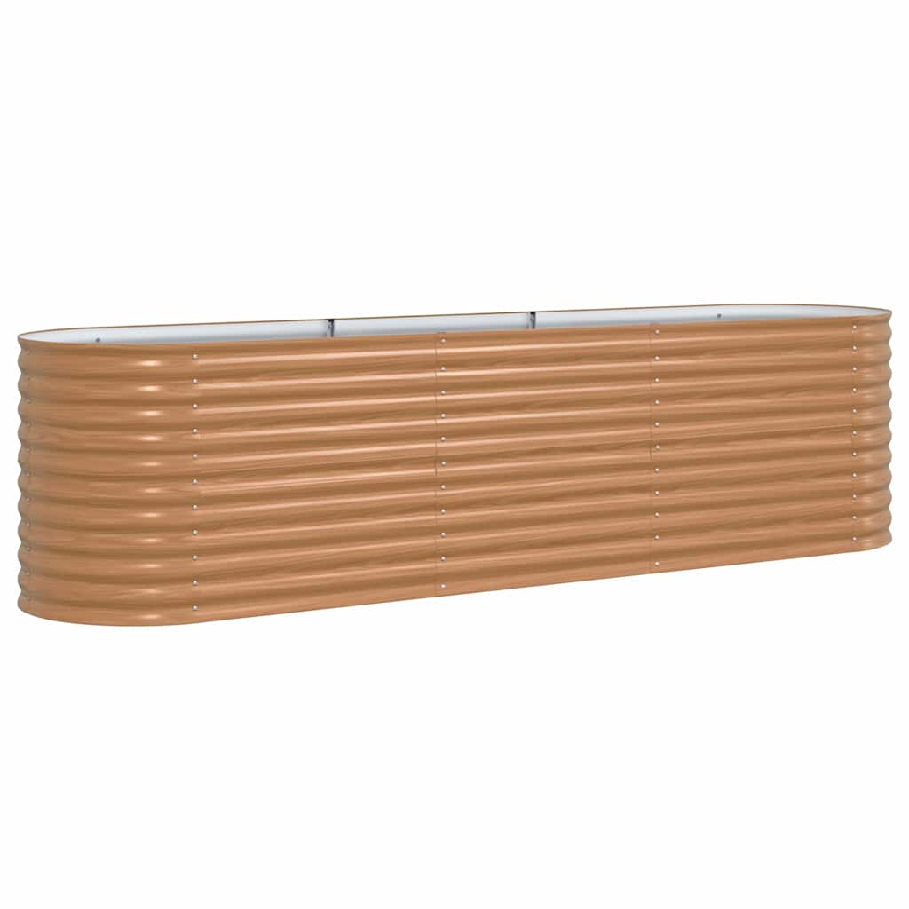 Povišena gredica Smeđa 320 x 80 x 81 cm Čelik