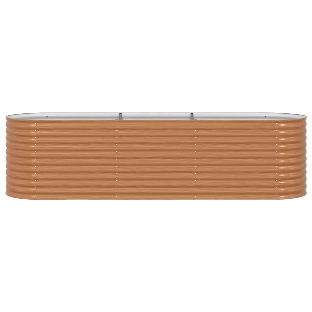 Povišena gredica Smeđa 320 x 80 x 81 cm Čelik