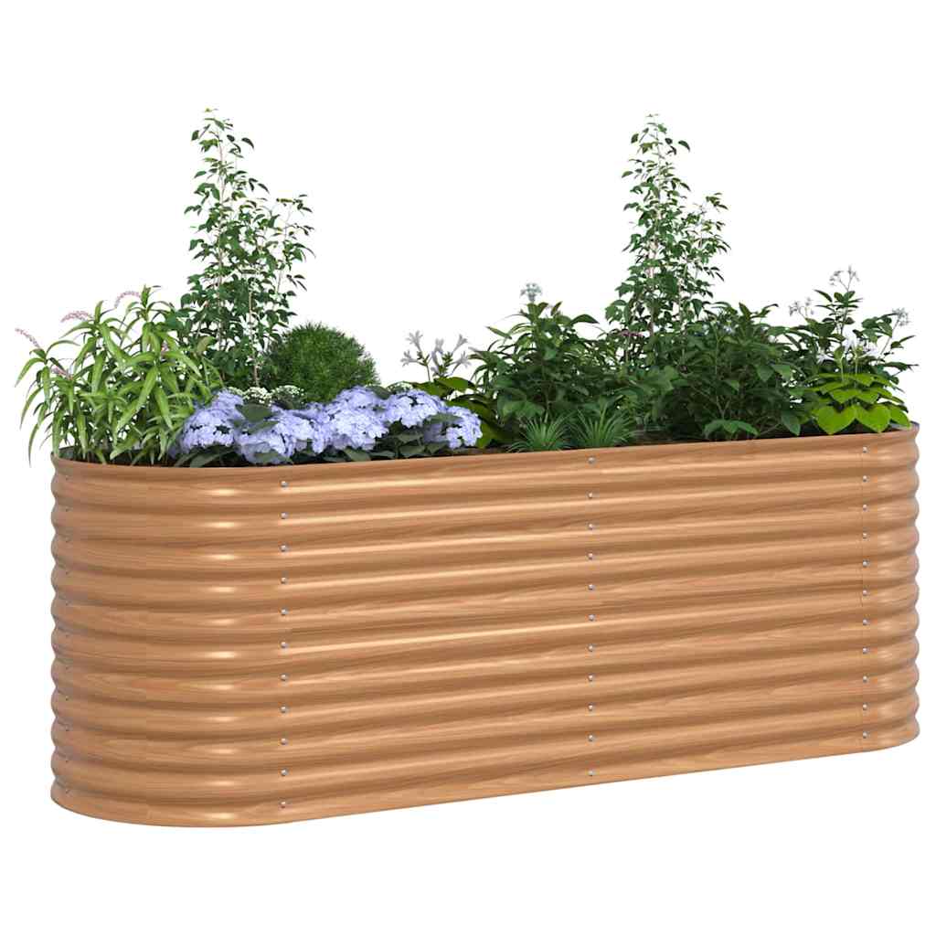 Povišena gredica Smeđa 240 x 80 x 81 cm Čelik
