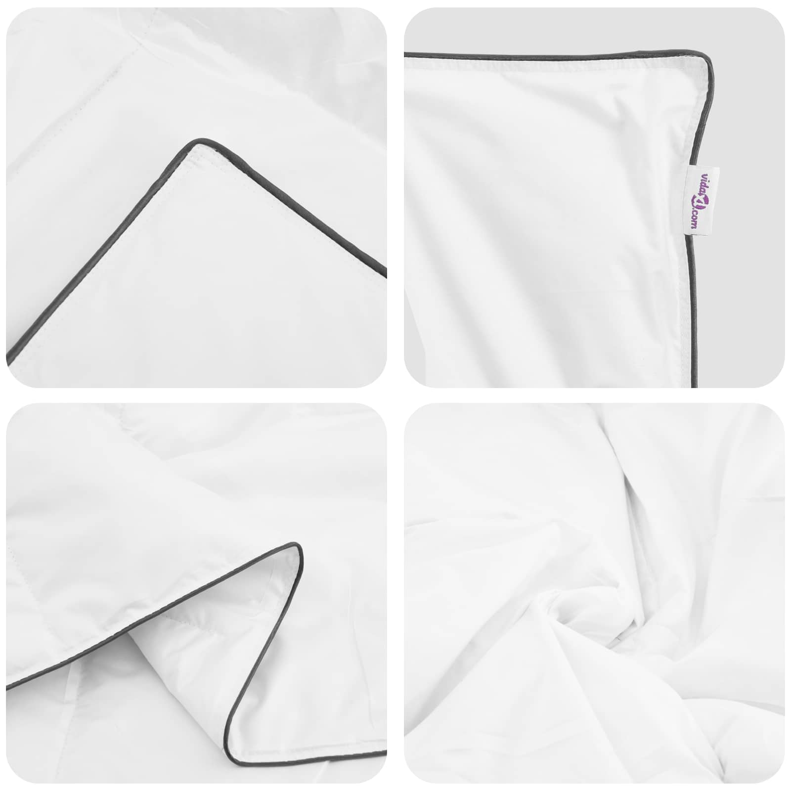Zimska pokrivača s jastukom 2 pcs Bijelo Perje