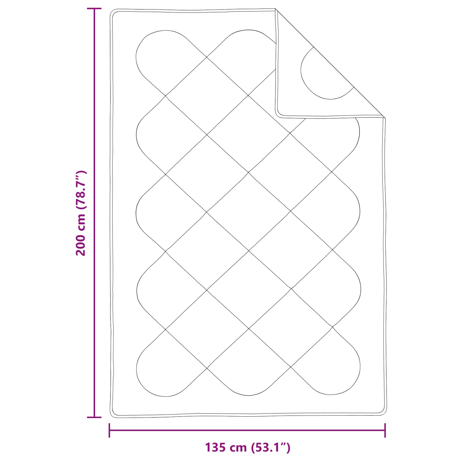 Set deka s jastukom 2 pcs Bijelo Mikrovlakna