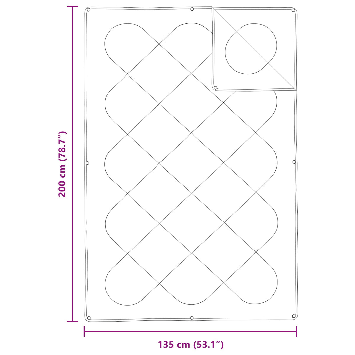 Set deka s jastukom 2 pcs Bijelo Mikrofibra