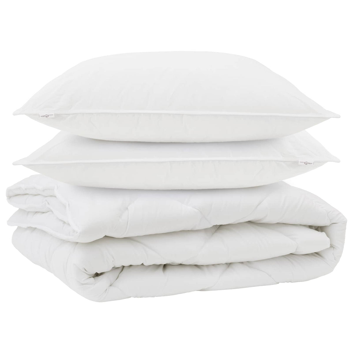 Duvet za sve sezone s jastukom 3 pcs Bijelo Mikrovlakna