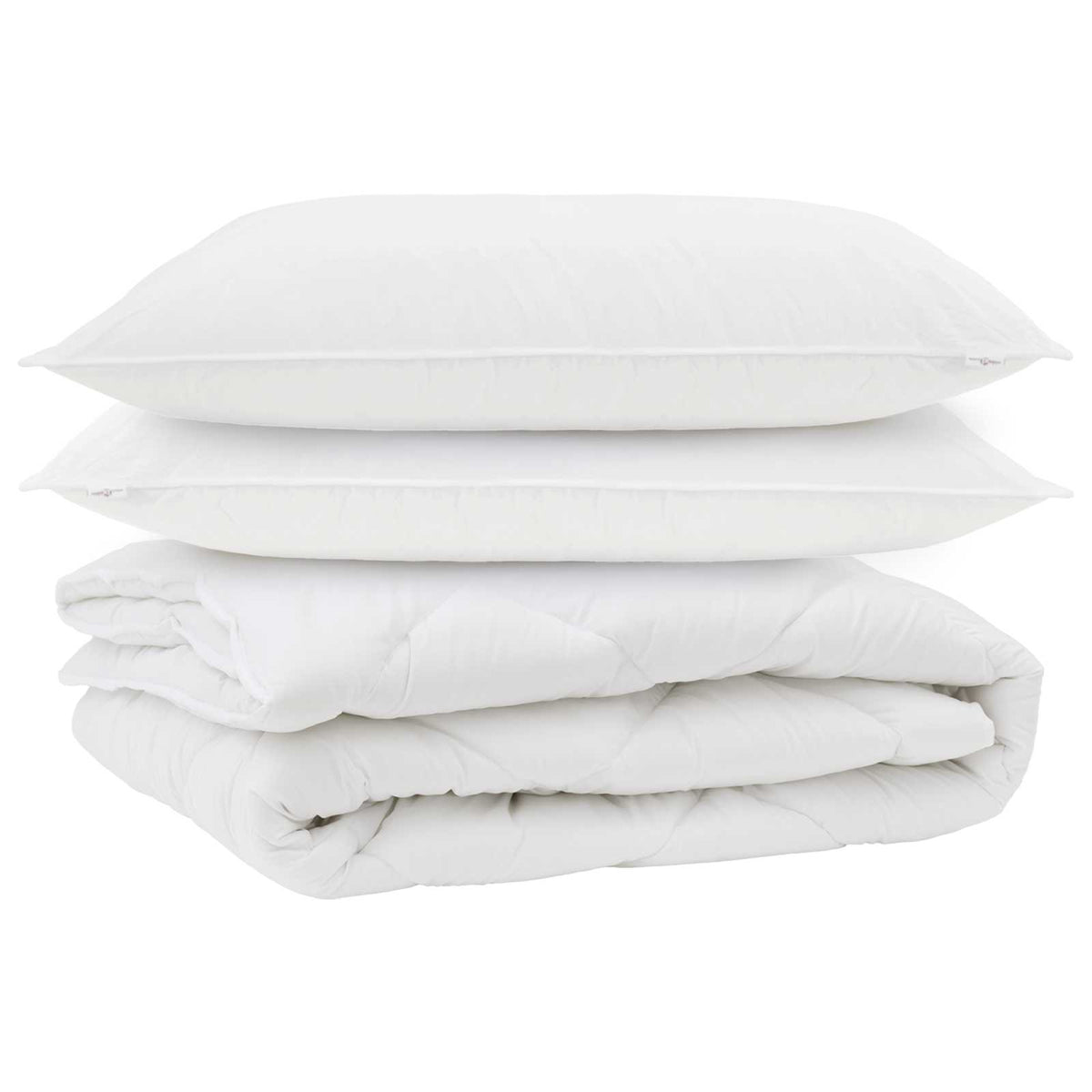 Duvet za sve sezone s jastukom 3 pcs Bijelo Mikrovlakna