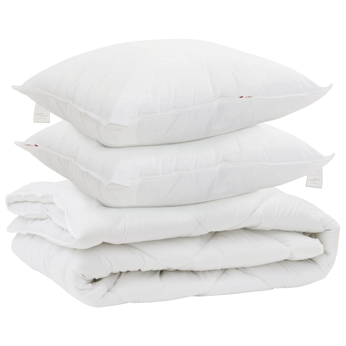 Duvet za sve sezone s jastukom 3 pcs Bijelo Mikrovlakna