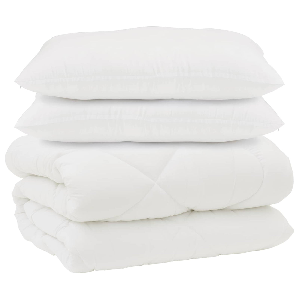 Duvet s jastucima s jastukom 3 kom. Bijelo Mikrofibra i Pero Bijela 240 x 200 cm,50 x 75 cm