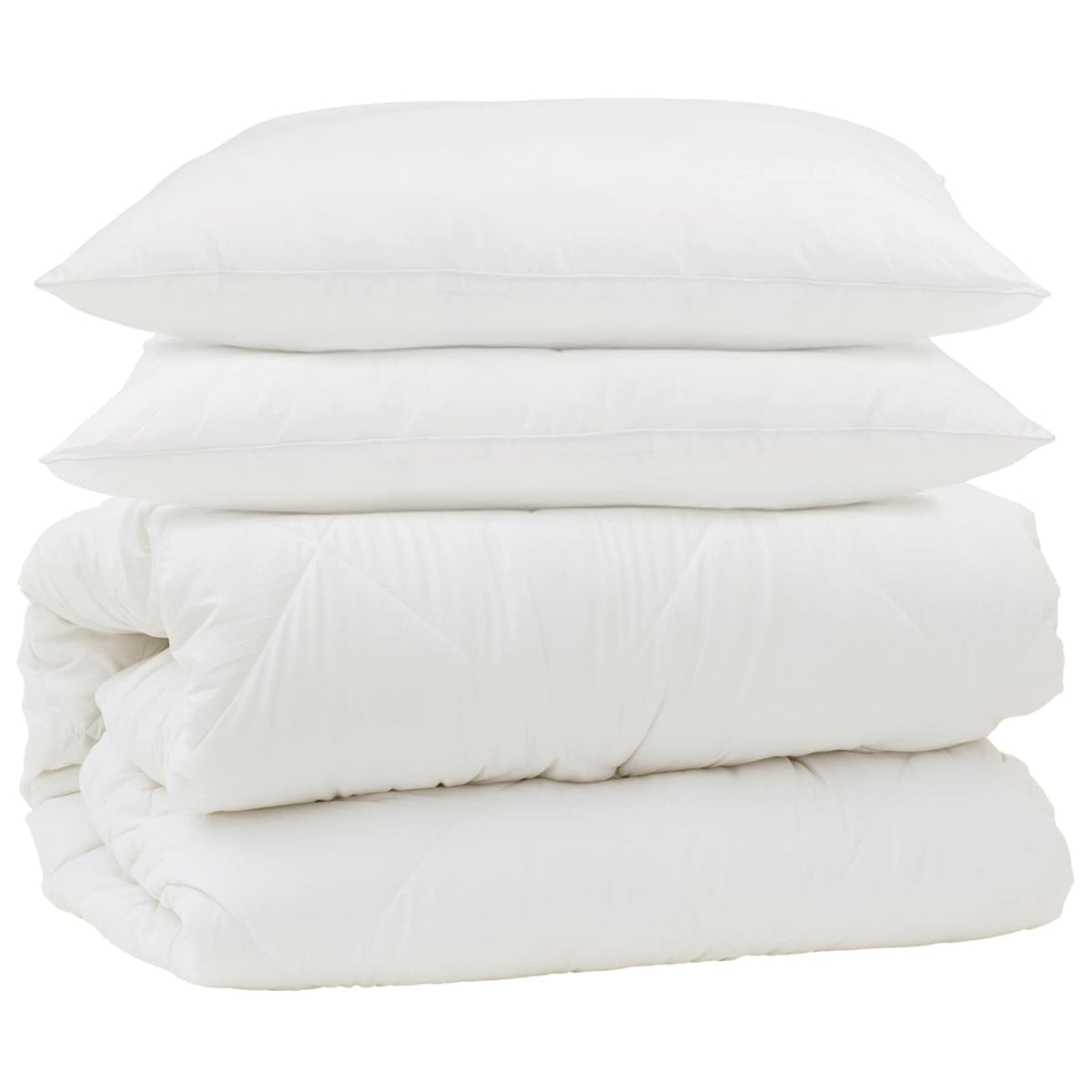 Set deka s jastukom 3 pcs Bijelo Mikrofibra i Pero