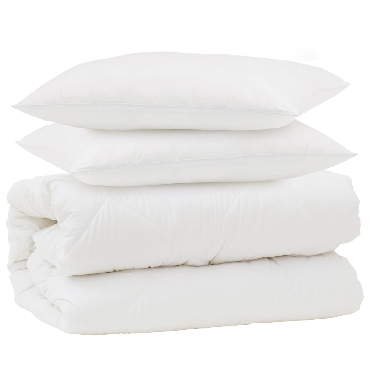 Set deka s jastukom 3 pcs Bijelo Mikrofibra i Pero