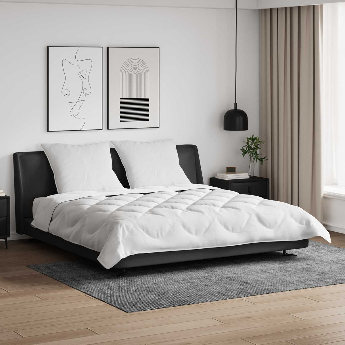 Set deka s jastukom 3 kom. Bijela Mikrovlakna 200 x 200 cm,80 x 80 cm