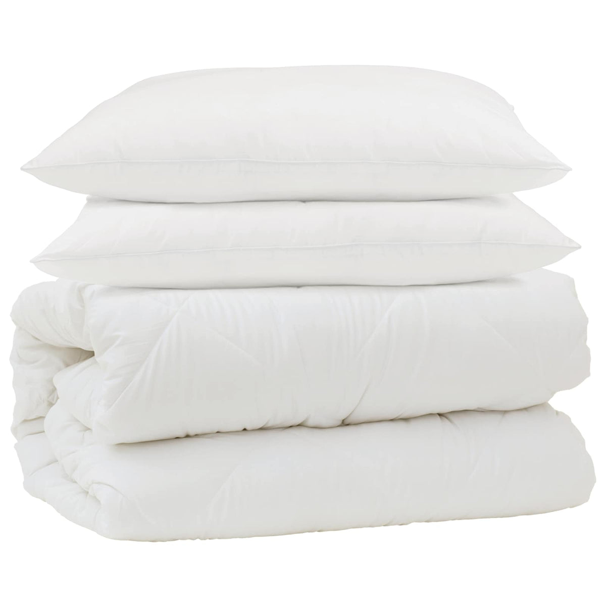 Set deka s jastukom 3 kom. Bijela Mikrovlakna 200 x 220 cm,50 x 70 cm