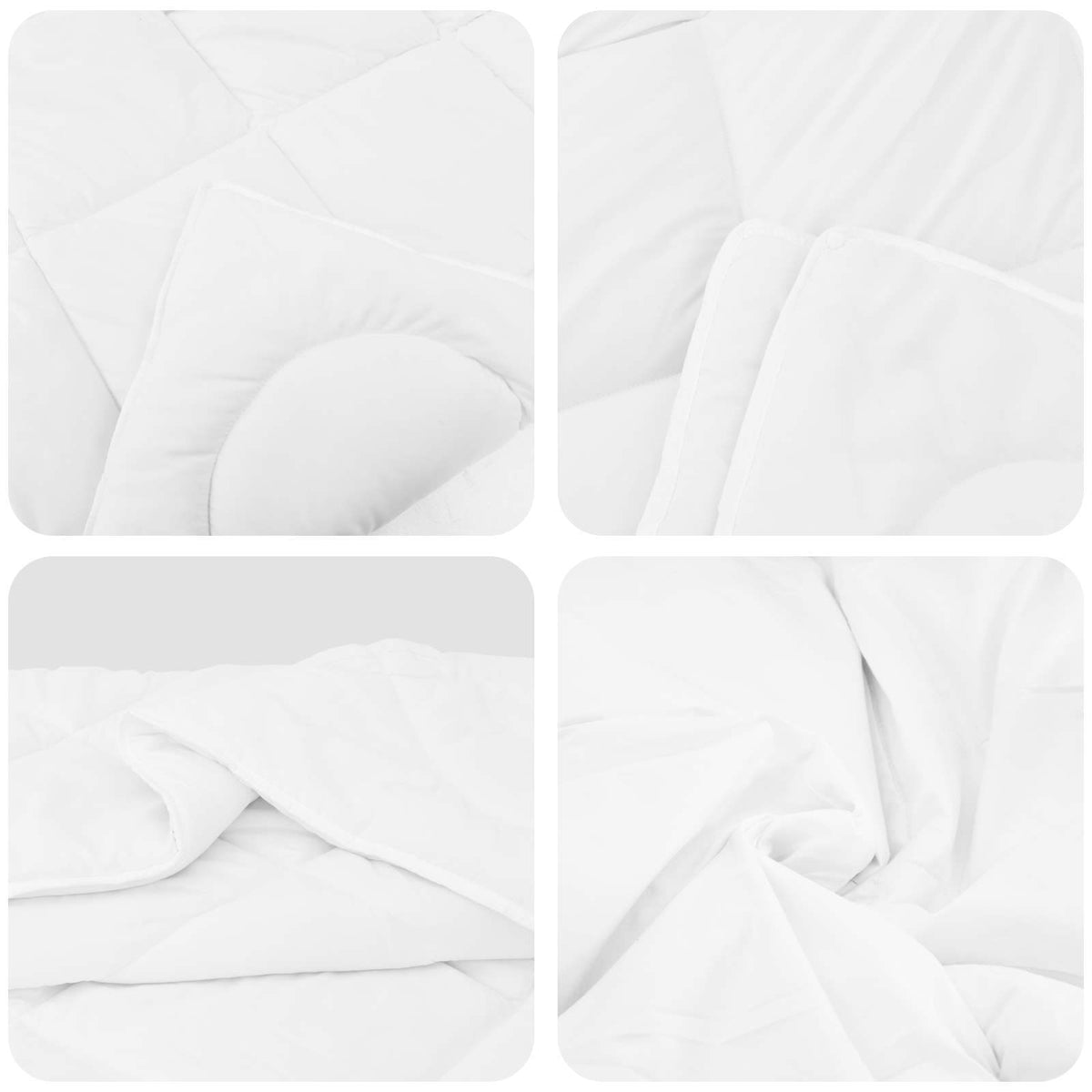 Duvet s jastucima s jastukom 3 pcs Bijelo Mikrovlakna