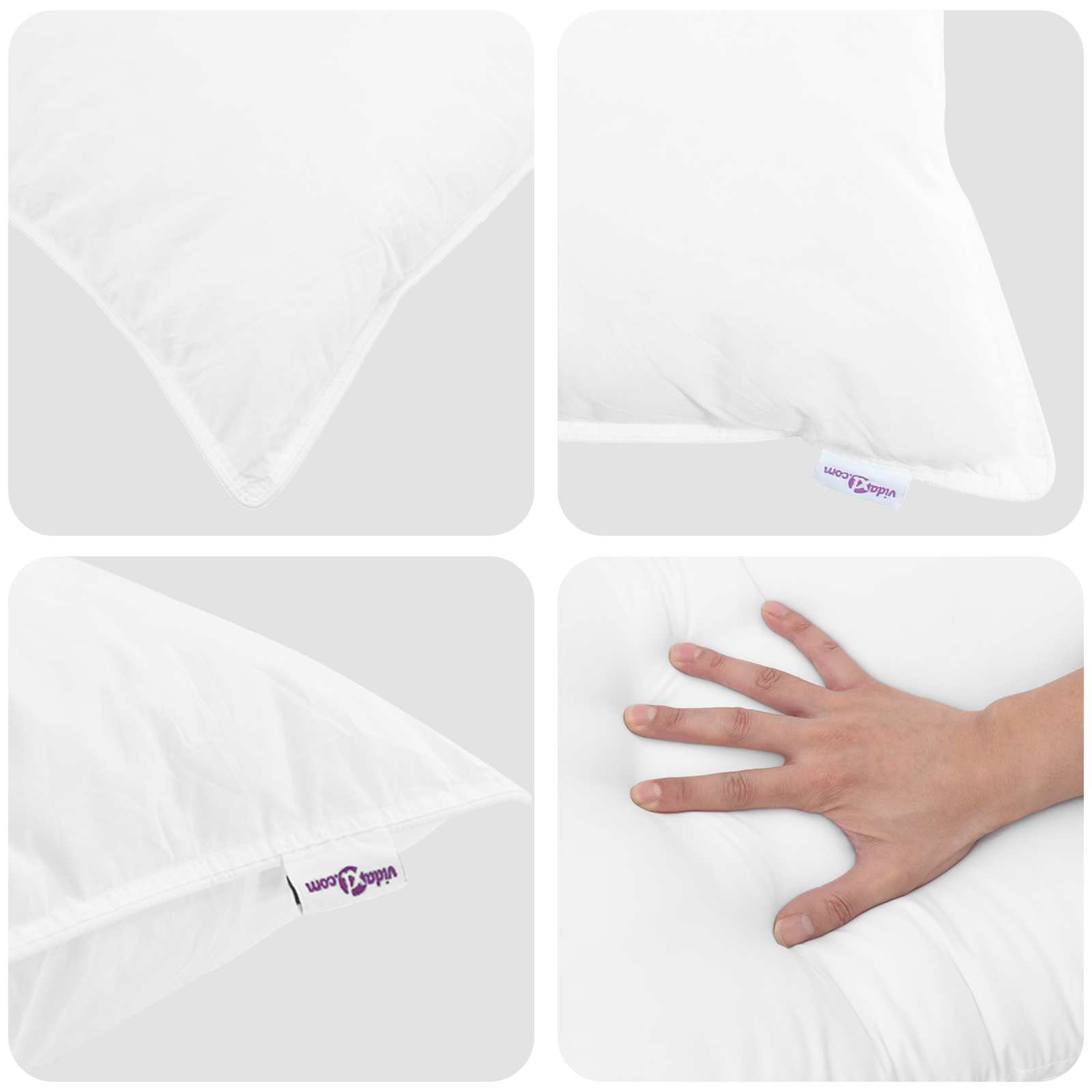 Duvet s jastucima s jastukom 3 pcs Bijelo Mikrovlakna