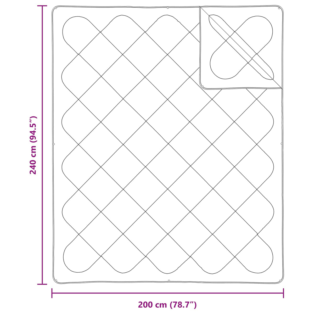 Duvet s jastucima s jastukom 3 pcs Bijelo Mikrovlakna
