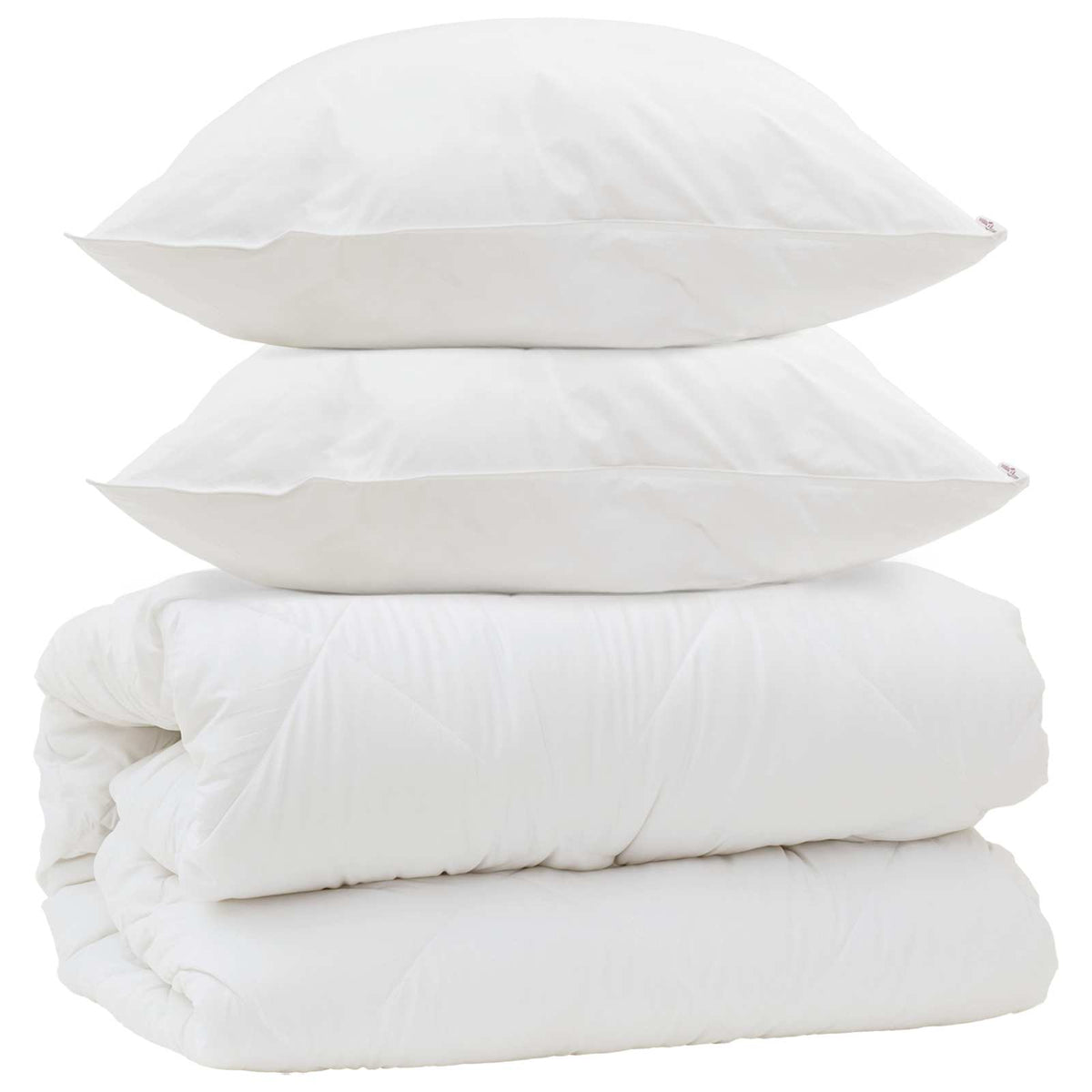 Duvet s jastucima s jastukom 3 pcs Bijelo Mikrovlakna
