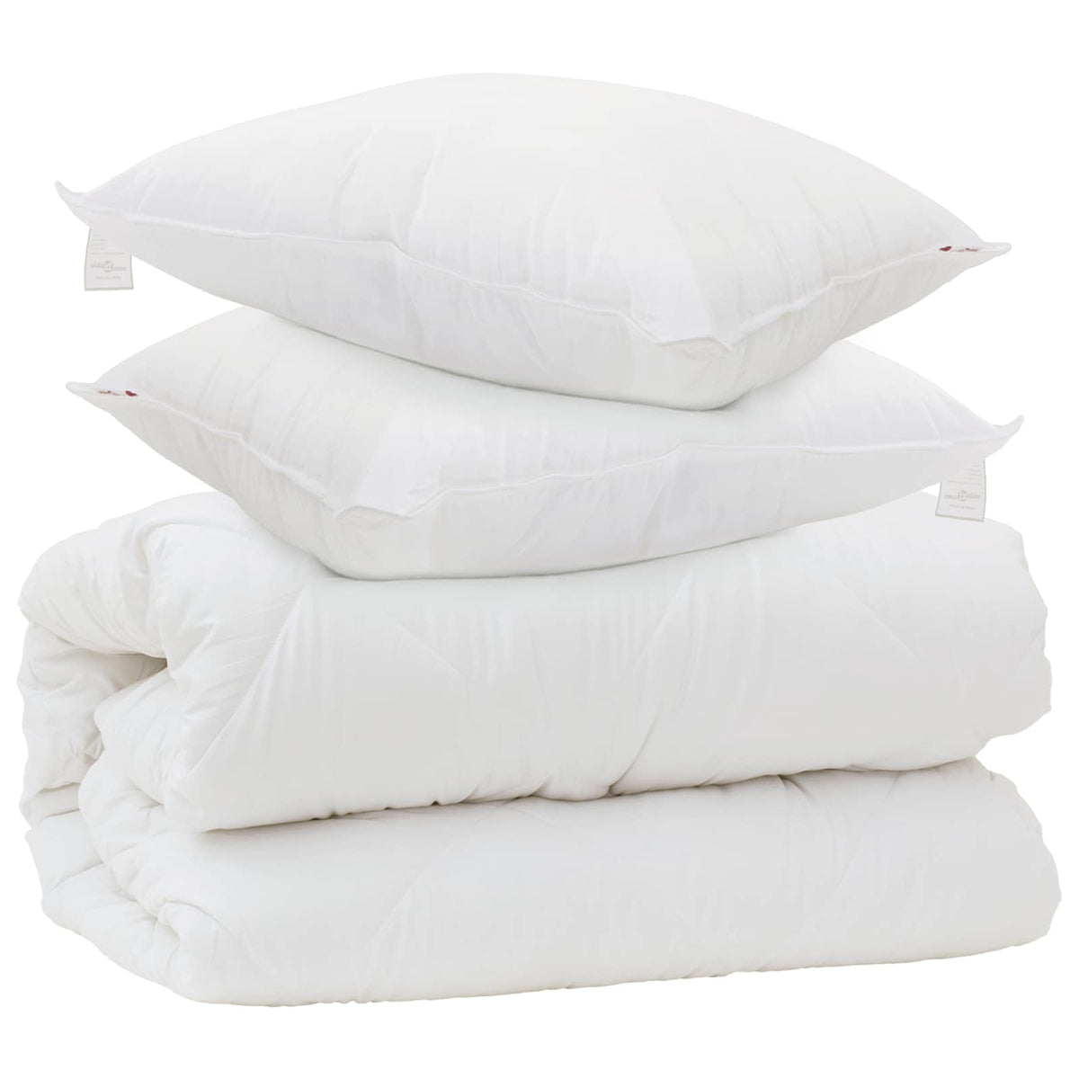 Duvet s jastucima s jastukom 3 pcs Bijelo Mikrovlakna
