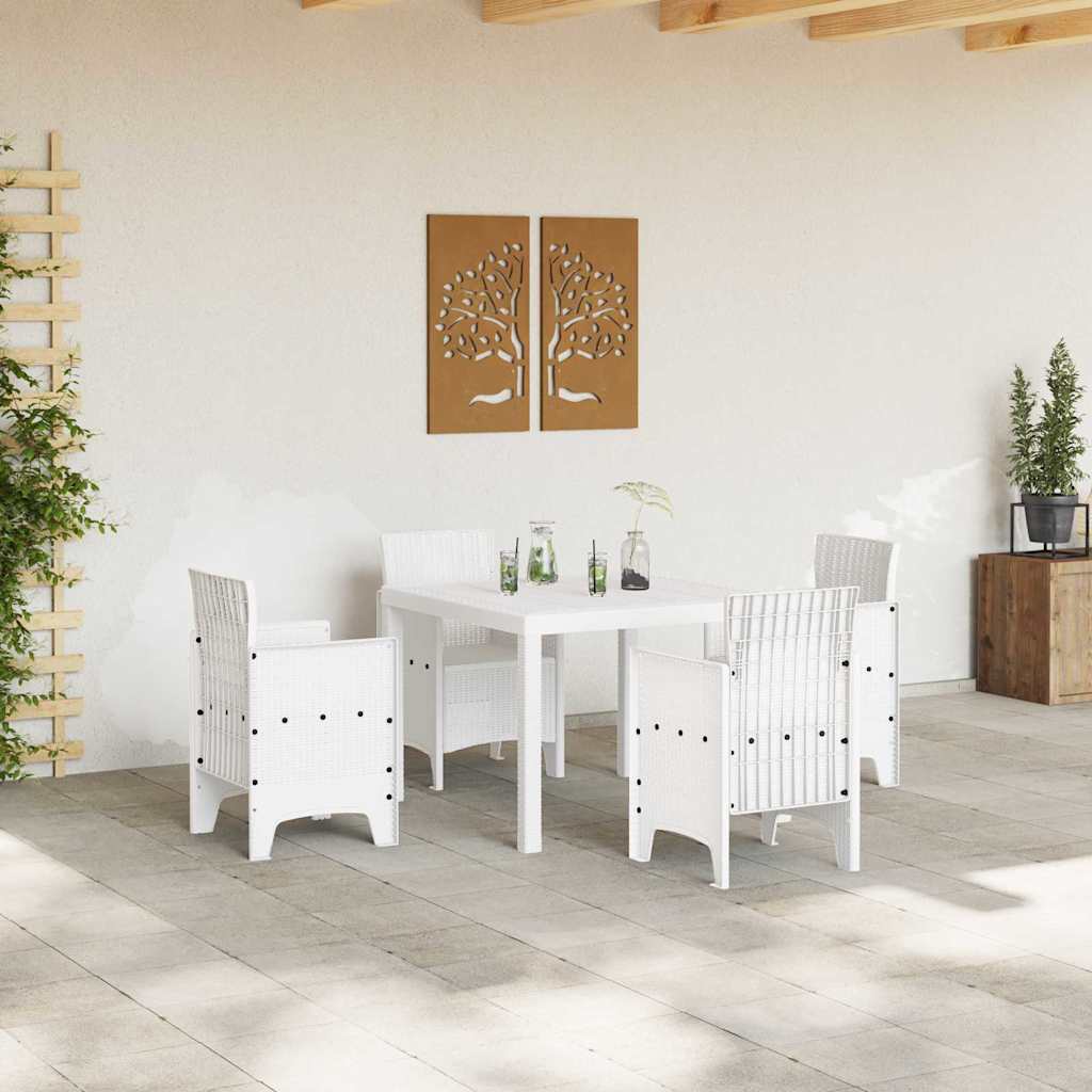 Stol za vrt Bijelo 100 x 100 x 73 cm poliratan