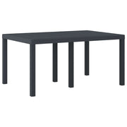 Stol za vrt Antracit 150 x 100 x 73 cm poliratan