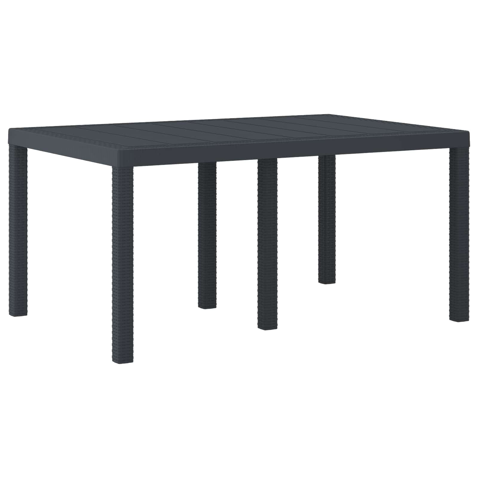 Stol za vrt Antracit 150 x 100 x 73 cm poliratan