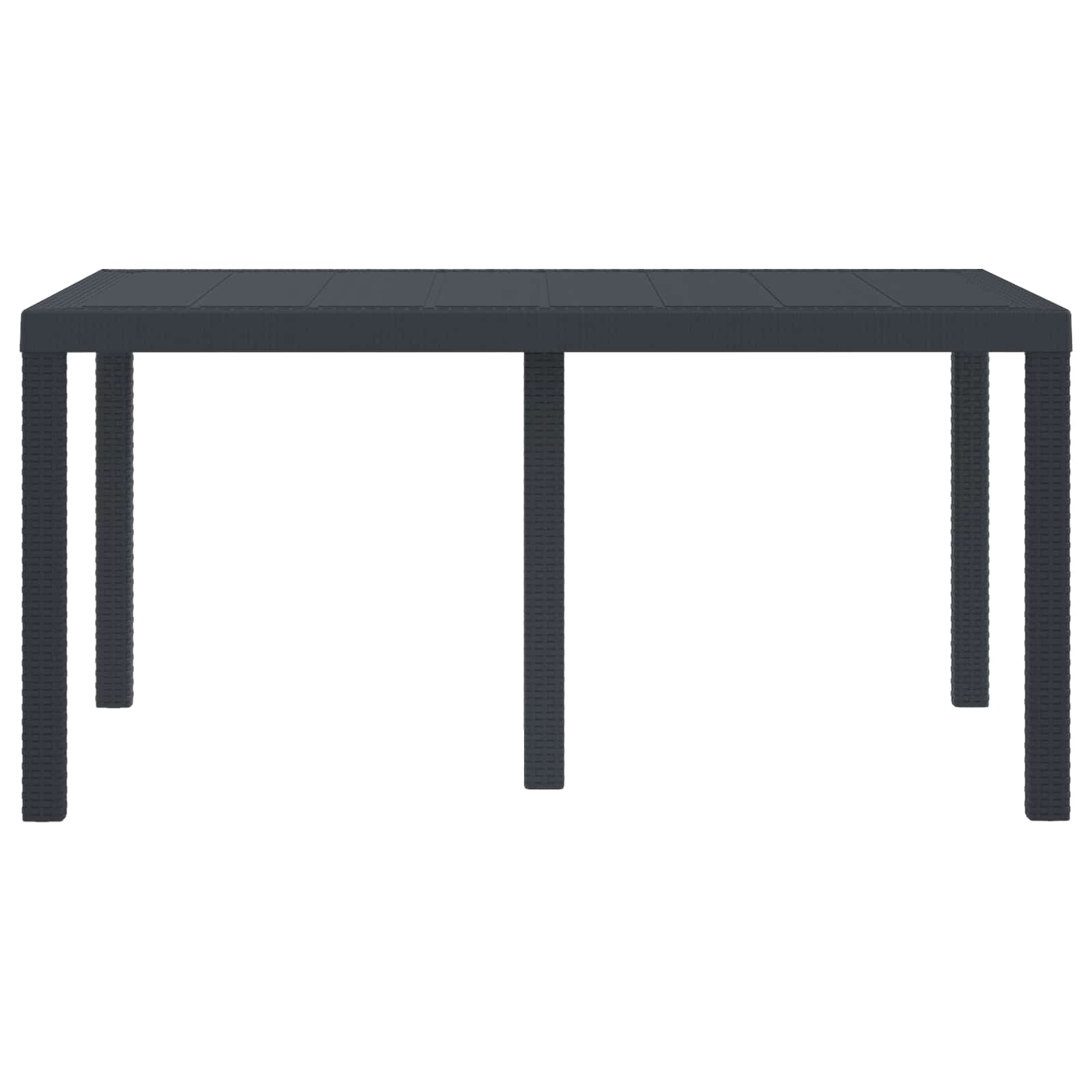 Stol za vrt Antracit 150 x 100 x 73 cm poliratan