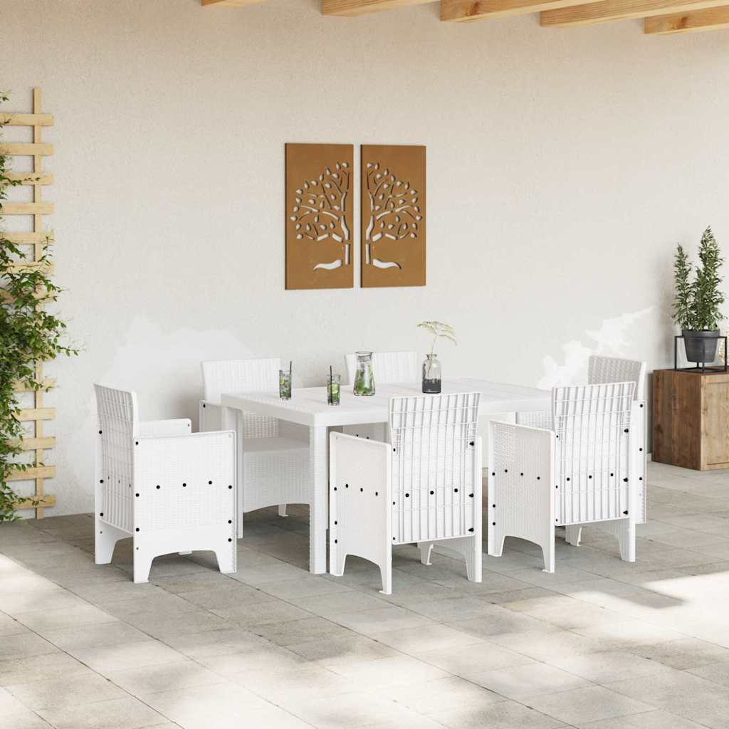 Stol za vrt Bijelo 150 x 100 x 73 cm poliratan
