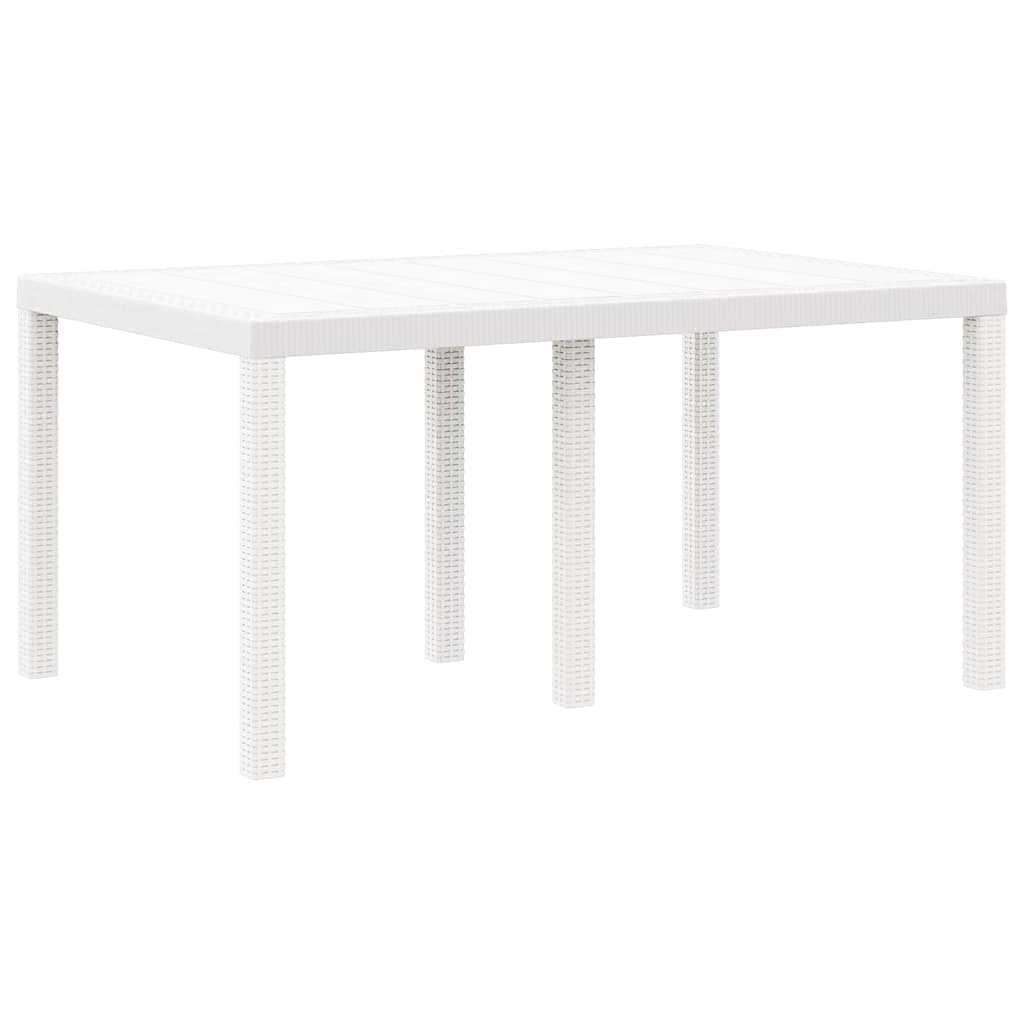 Stol za vrt Bijelo 150 x 100 x 73 cm poliratan