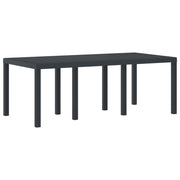 Stol za vrt Antracit 200 x 100 x 73 cm poliratan
