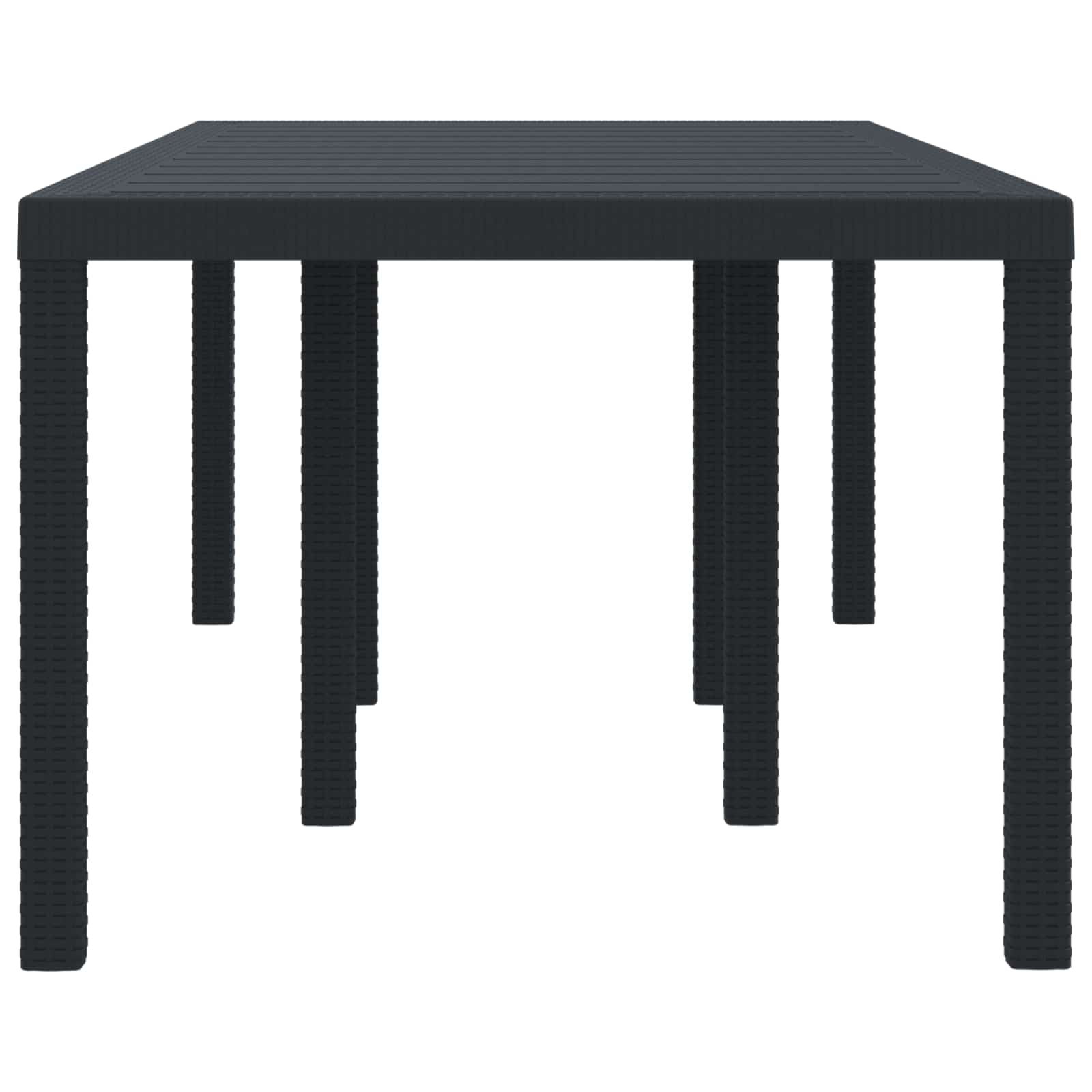 Stol za vrt Antracit 200 x 100 x 73 cm poliratan