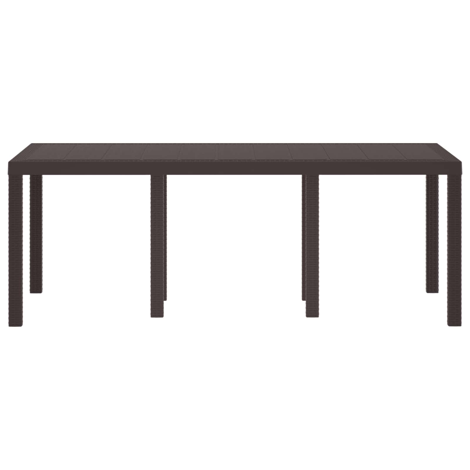Stol za vrt Smeđa 200 x 100 x 73 cm poliratan