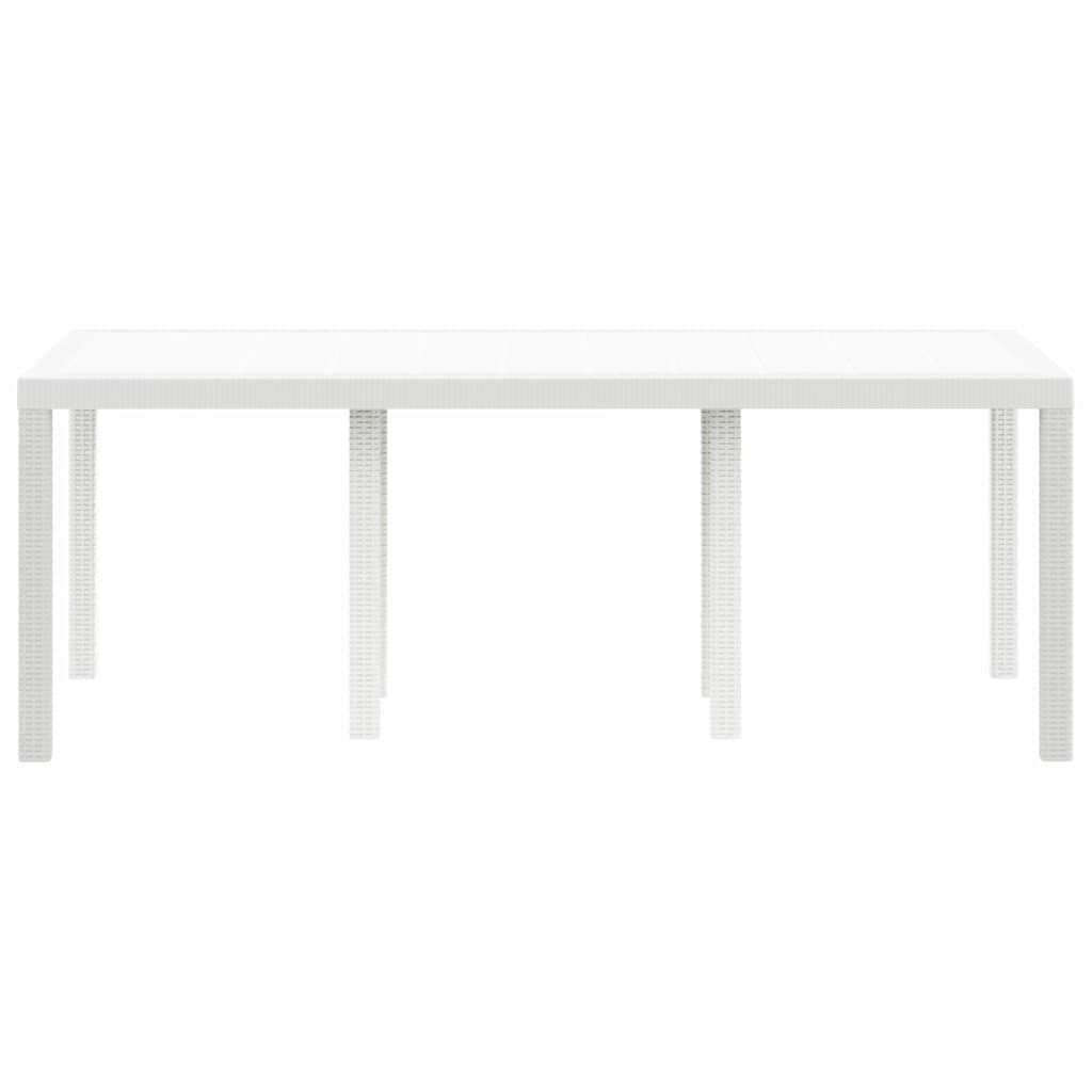 Stol za vrt Bijelo 200 x 100 x 73 cm poliratan