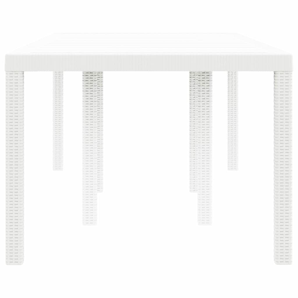 Stol za vrt Bijelo 200 x 100 x 73 cm poliratan