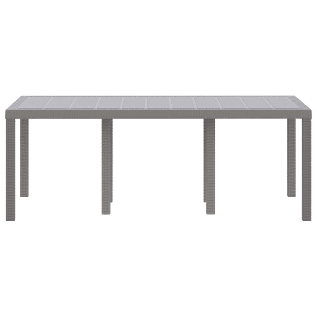 Stol za vrt Svjetlosiva 200 x 100 x 73 cm poliratan