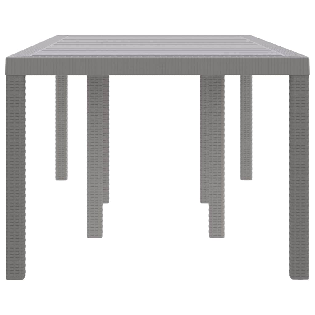 Stol za vrt Svjetlosiva 200 x 100 x 73 cm poliratan